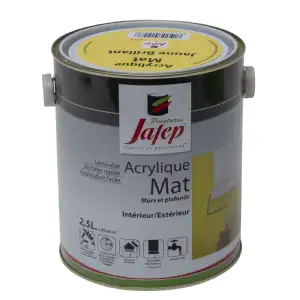 Peinture acrylique mat jaune brillant Jafep (2,5L)