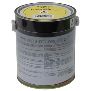 Peinture acrylique mat jaune brillant Jafep (2,5L)