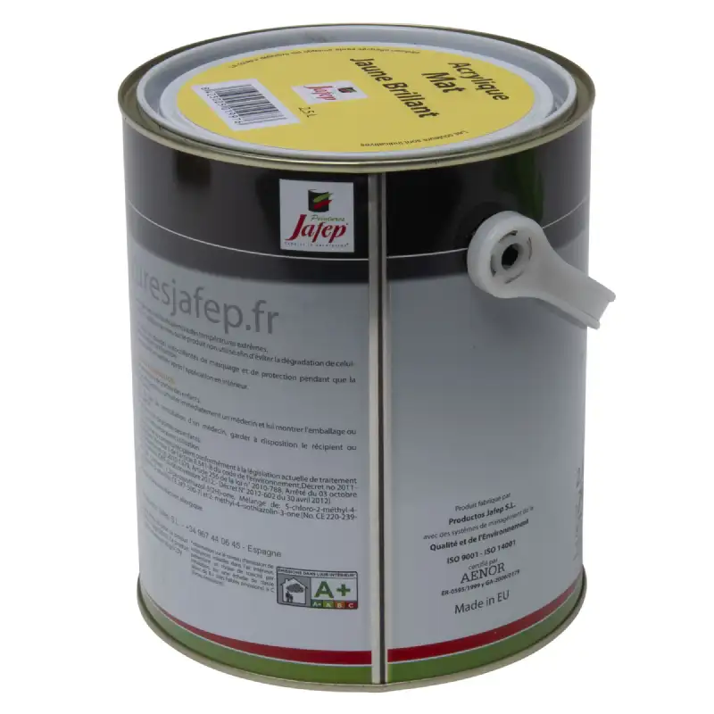 Peinture acrylique mat jaune brillant Jafep (2,5L)