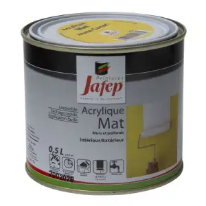 Peinture acrylique mate jaune canari Jafep (0,5L)