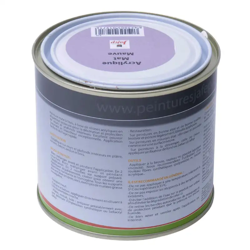 Peinture acrylique mat mauve Jafep