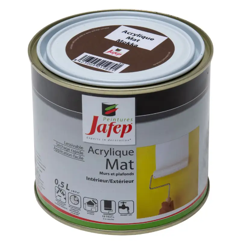 Peinture acrylique mat mokka Jafep (0,5L)