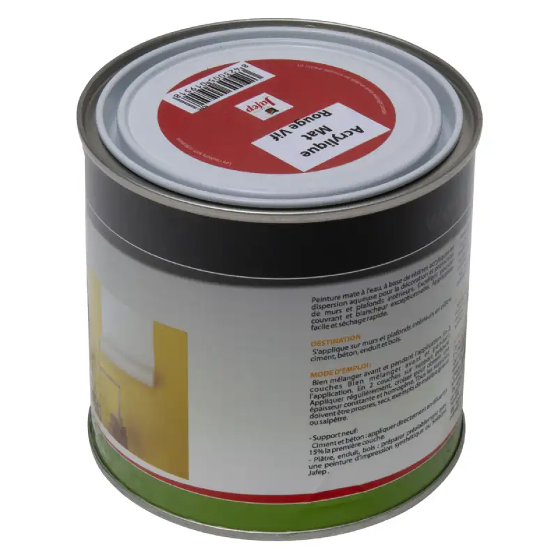 Peinture acrylique mat rouge vif Jafep