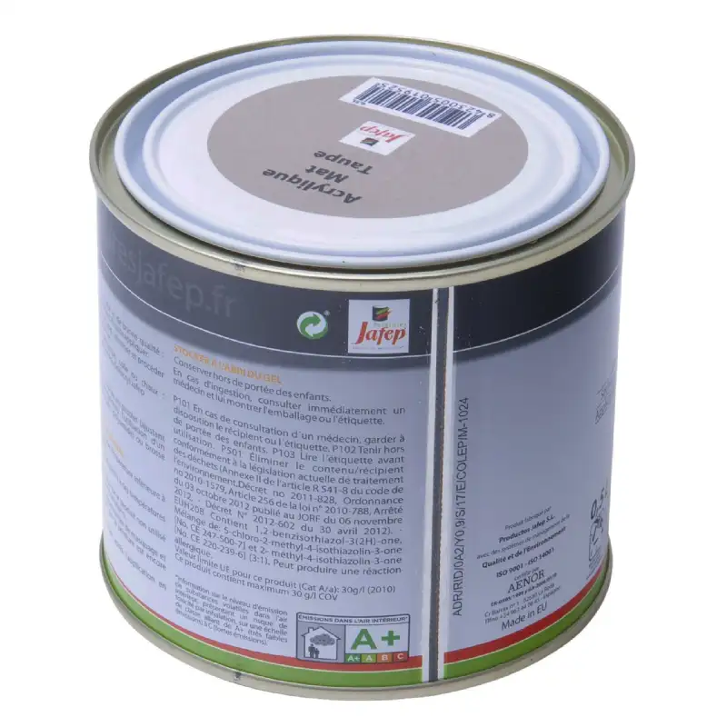 Peinture acrylique mat taupe Jafep (0,5L)