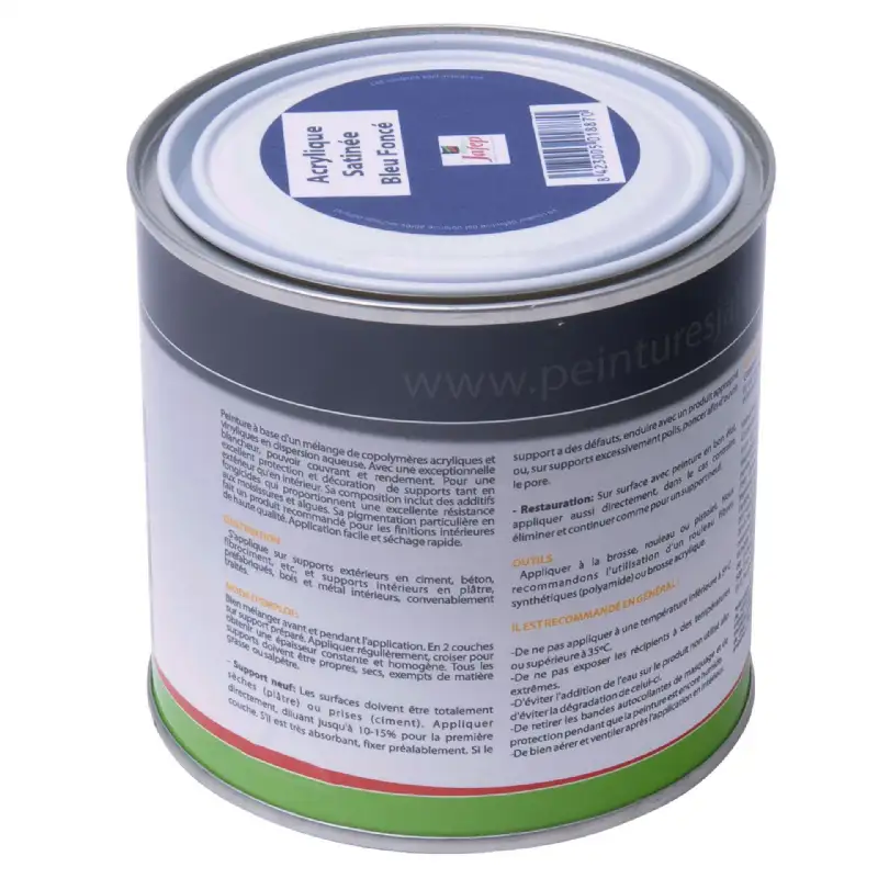 Peinture acrylique satinée bleu foncé Jafep (0,5l)