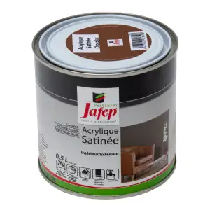 Peinture acrylique satinée chocolat (0,5l)