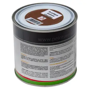 Peinture acrylique satinée chocolat (0,5l)