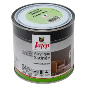 Peinture acrylique satinée citron vert 0,5l Jafep