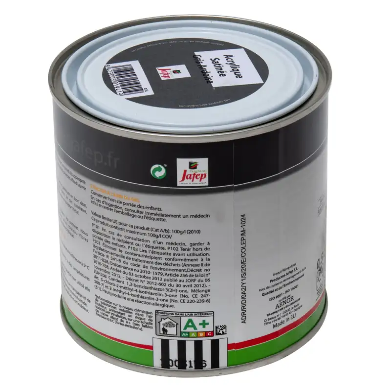 Peinture acrylique satinée gris ardoise Jafep (0,5l)