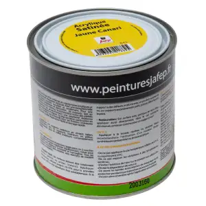 Peinture acrylique satinée jaune canari Jafep