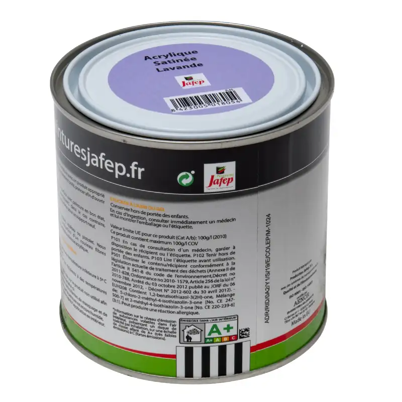 Peinture acrylique satinée lavande Jafep (0,5l)