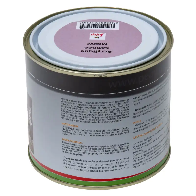 Peinture acrylique satinée mauve Jafep