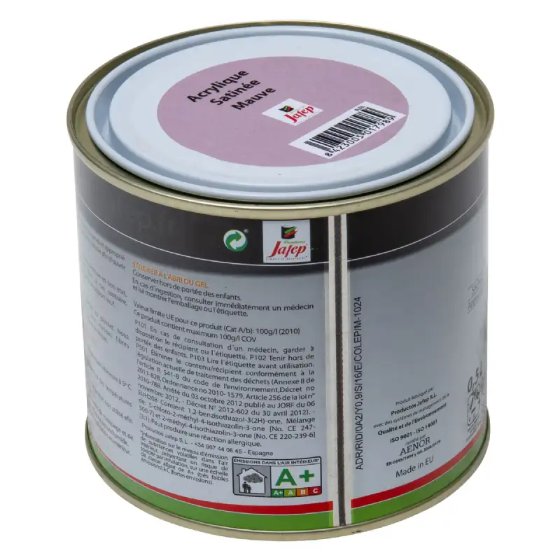 Peinture acrylique satinée mauve Jafep