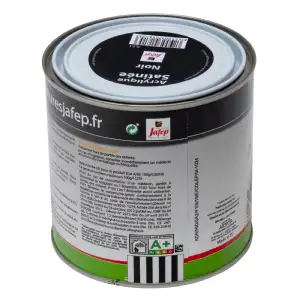 Peinture acrylique satinée noir Jafep