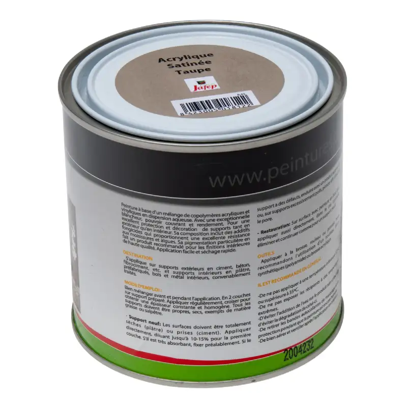 Peinture acrylique satinée taupe Jafep (0,5l)