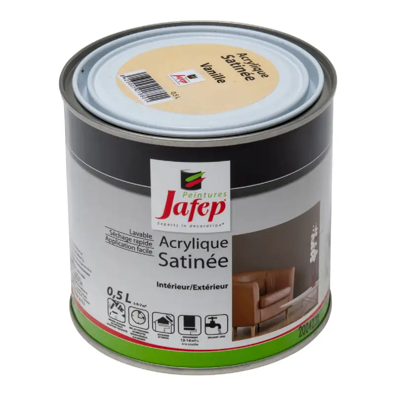 Peinture acrylique satinée vanille Jafep