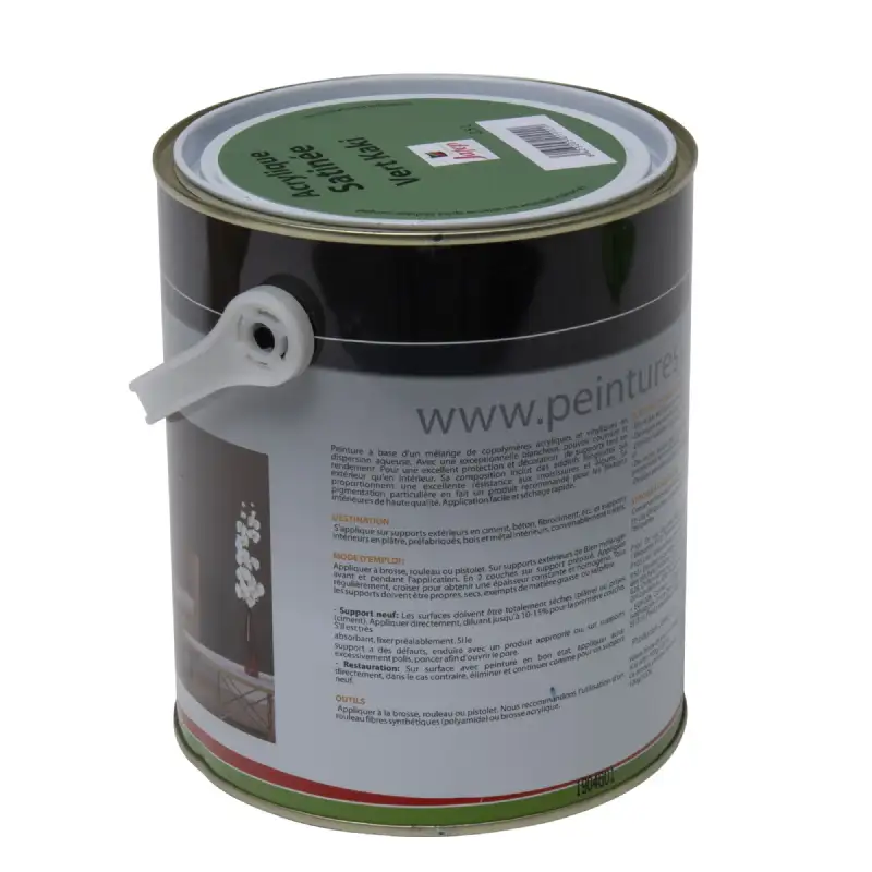 Peinture acrylique satinée vert kaki Jafep (2,5l)