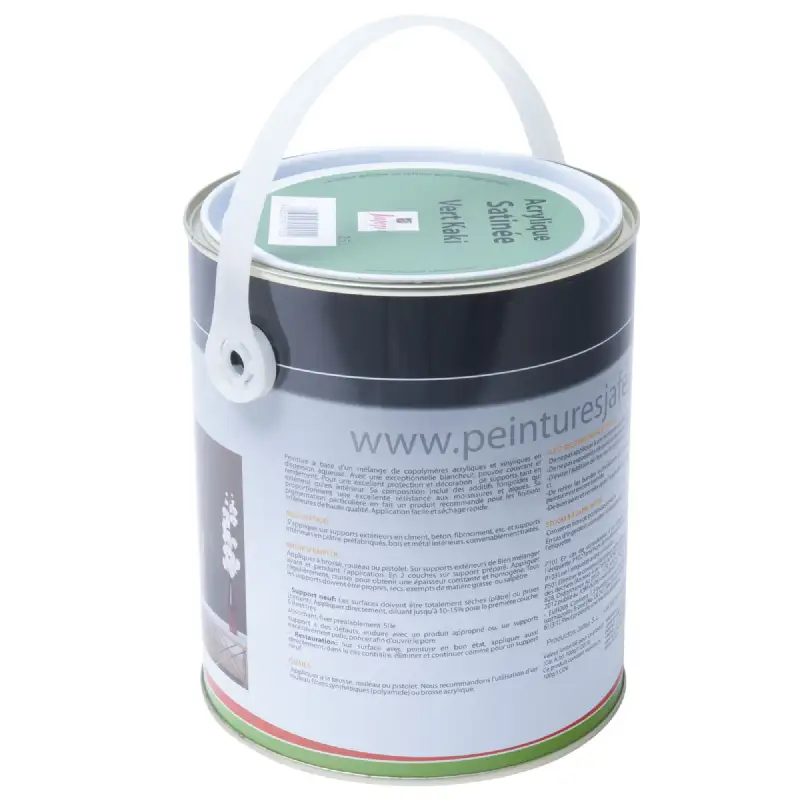 Peinture acrylique satinée vert kaki Jafep (2,5l)