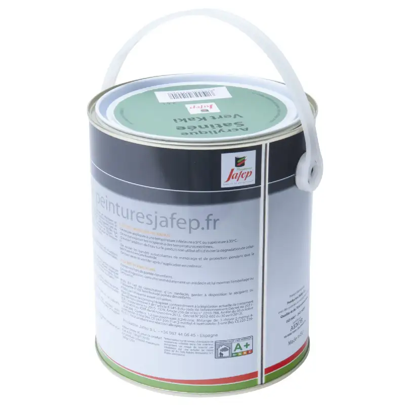 Peinture acrylique satinée vert kaki Jafep (2,5l)