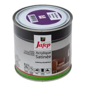 Peinture acrylique satinée violet 0,5l Jafep