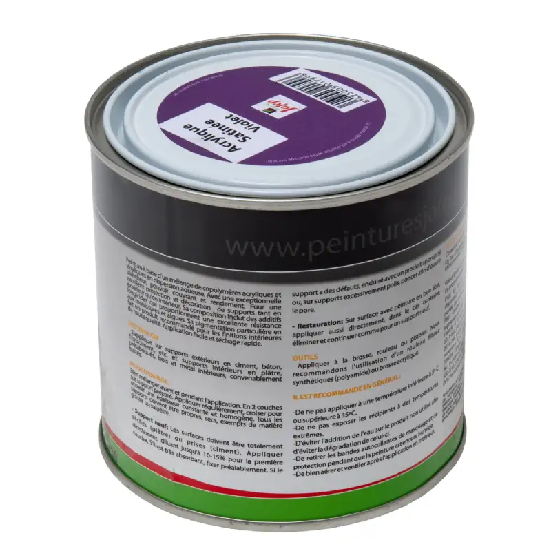 Peinture acrylique satinée violet 0,5l Jafep