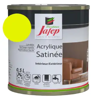 Peinture acrylique satinée jaune canari Jafep