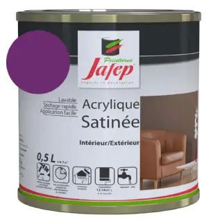 Peinture acrylique satinée mauve Jafep