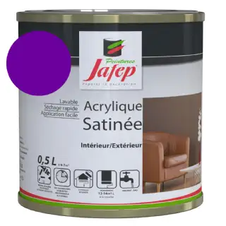 Peinture acrylique satinée violet 0,5l Jafep