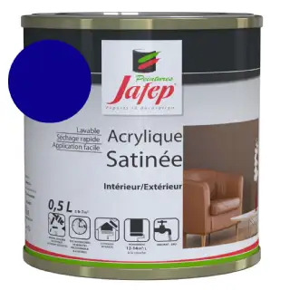 Peinture acrylique satinée bleu foncé Jafep (0,5l)