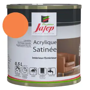 Peinture acrylique satinée rose Jafep (0,5l)