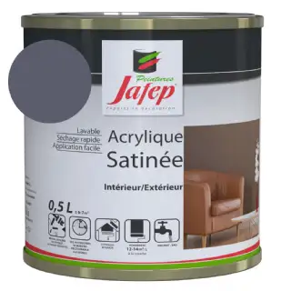 Peinture acrylique satinée gris ardoise Jafep (0,5l)