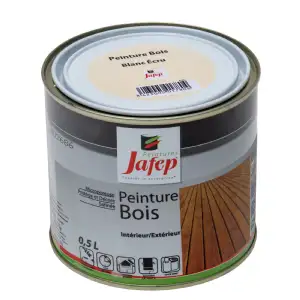 Peinture bois blanc écru 0,5l Jafep