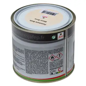 Peinture bois blanc écru 0,5l Jafep