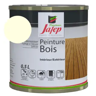 Peinture bois blanc écru 0,5l Jafep