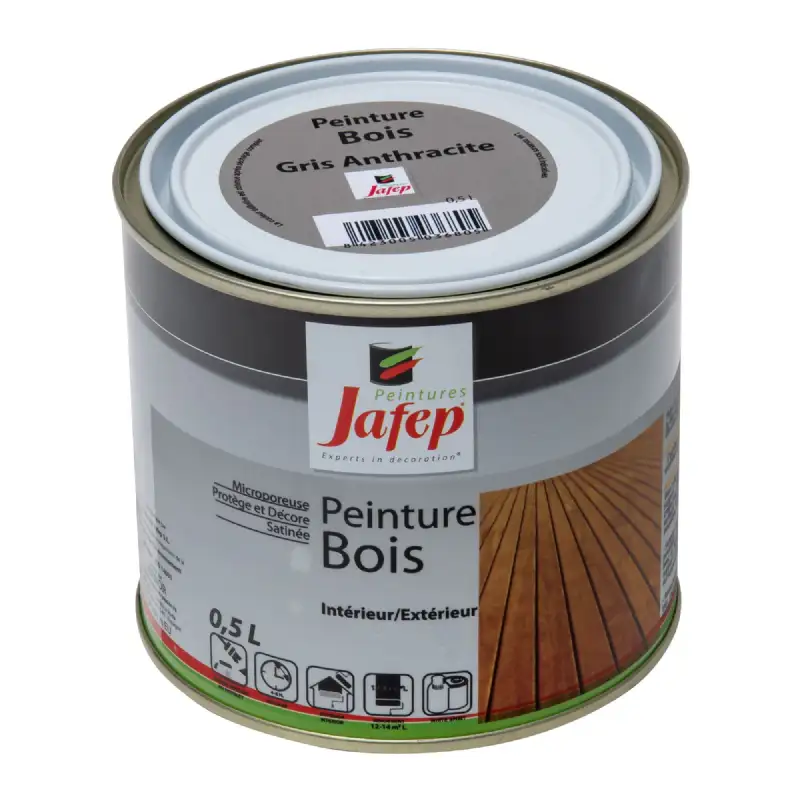 Peinture bois gris anthracite Jafep