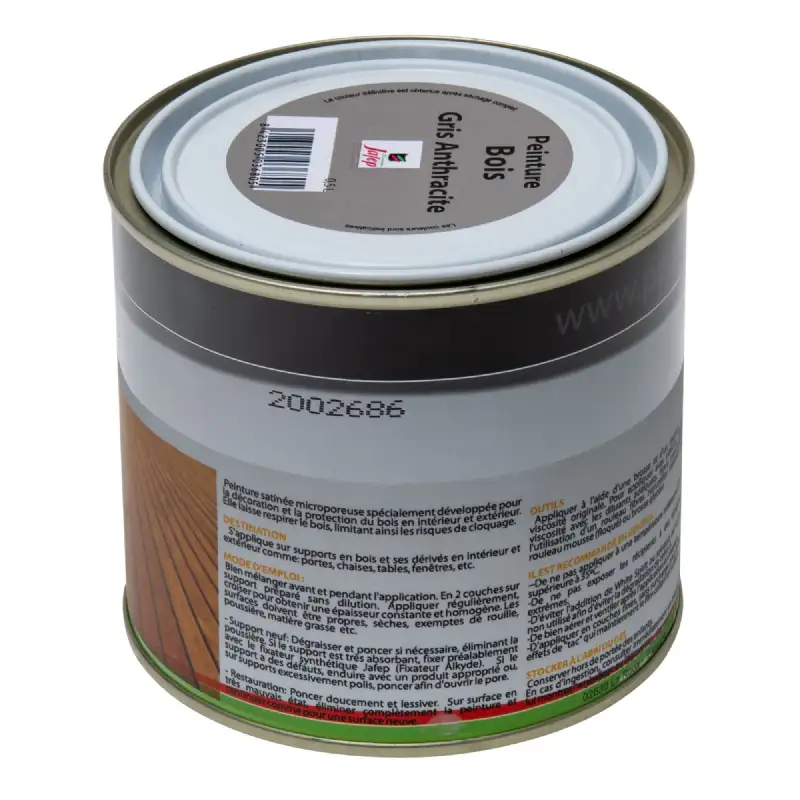 Peinture bois gris anthracite Jafep