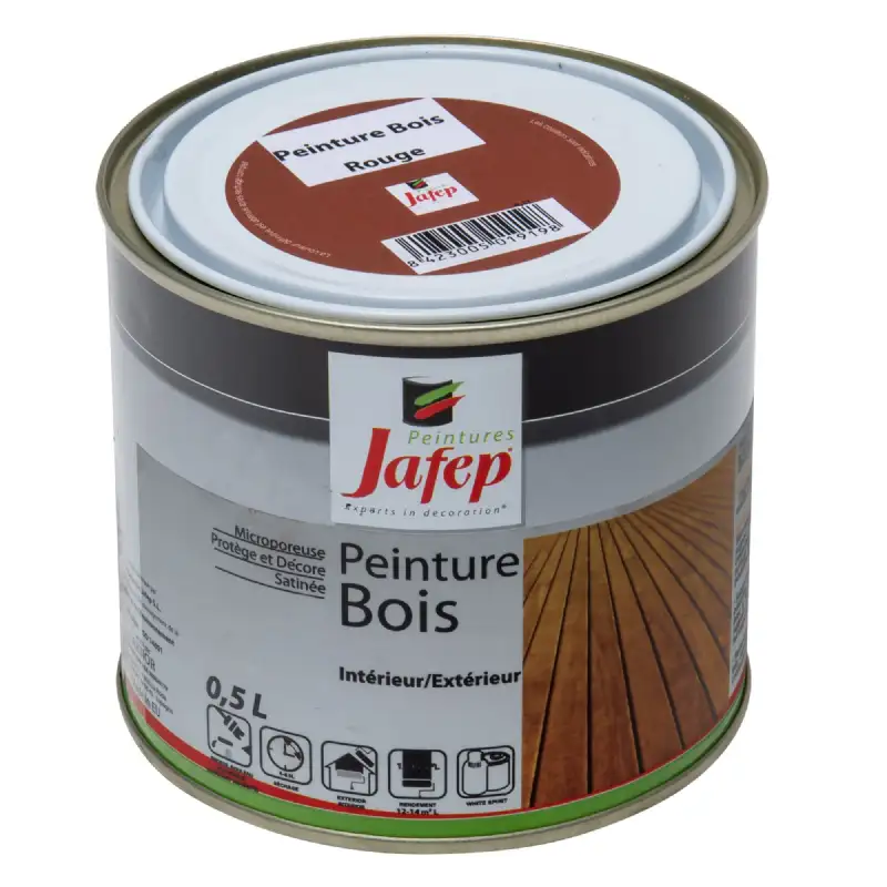 Peinture bois rouge Jafep