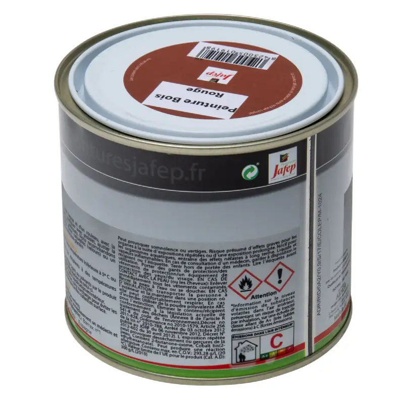 Peinture bois rouge Jafep