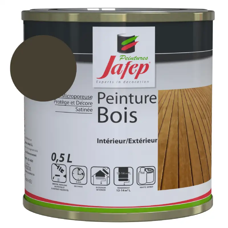 Peinture bois taupe Jafep