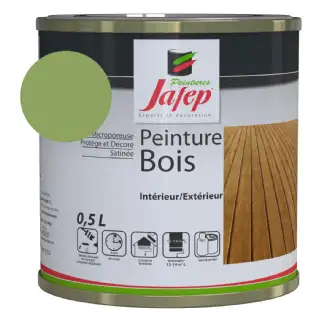 Peinture bois vert savane 0,5l Jafep