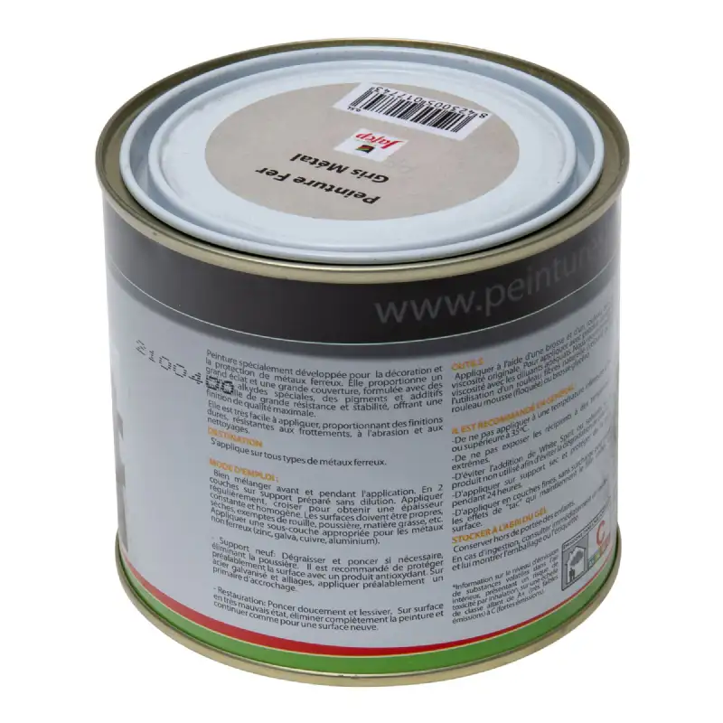 Peinture fer antirouille gris métal Jafep