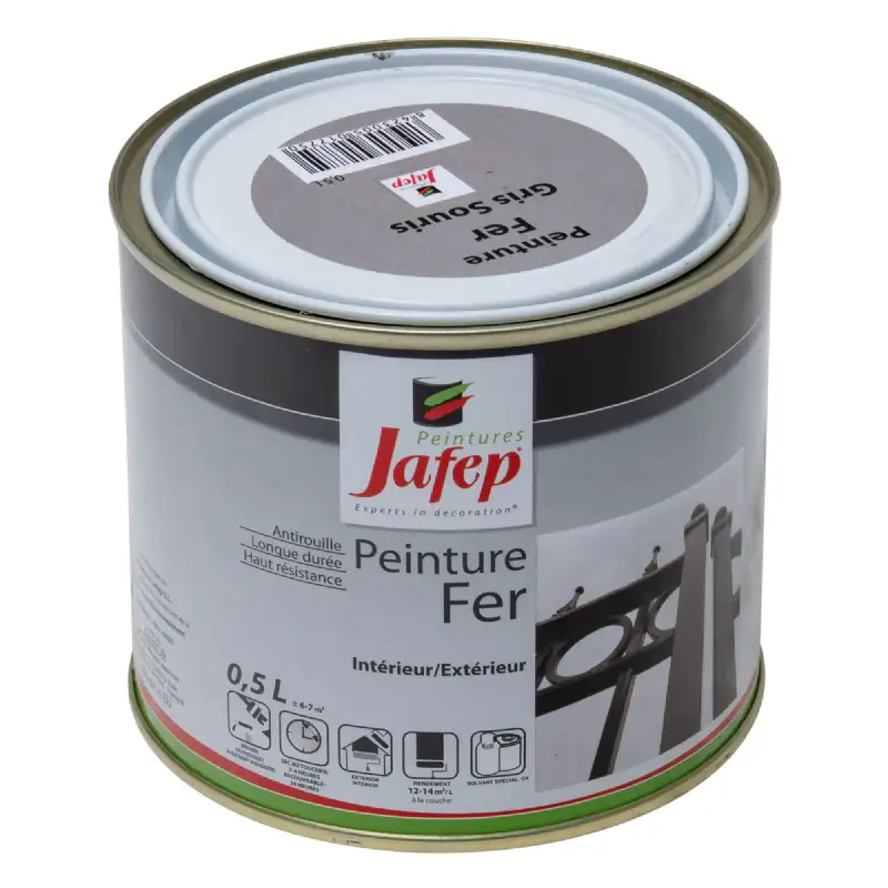 Peinture fer antirouille gris souris Jafep