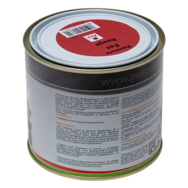 Peinture fer antirouille rouge 0,5L