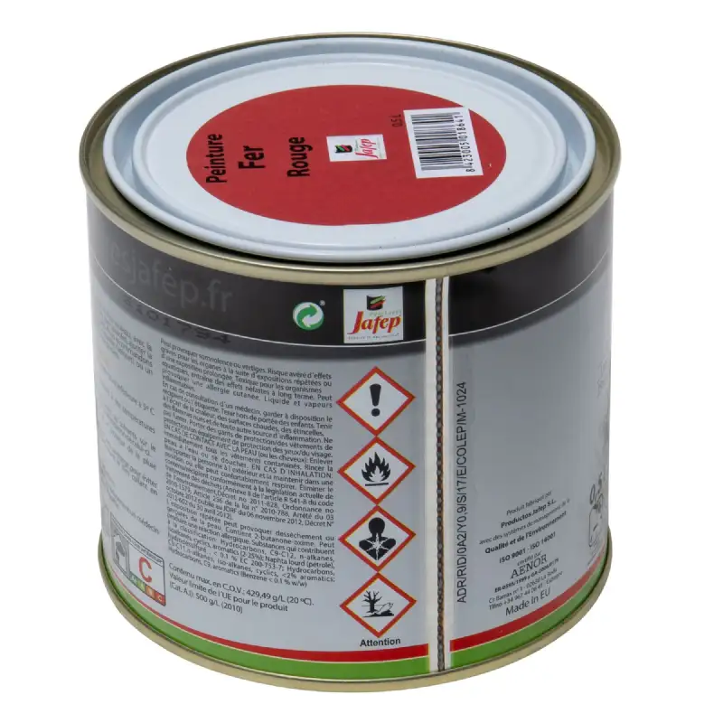 Peinture fer antirouille rouge 0,5L