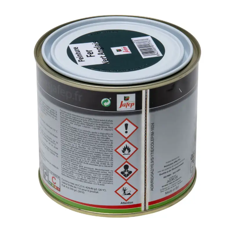 Peinture fer antirouille vert anglais Jafep