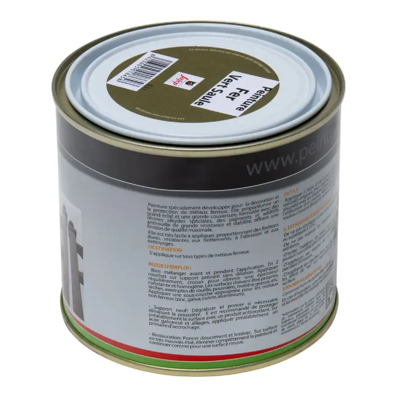 Peinture fer antirouille vert saule  0,5L