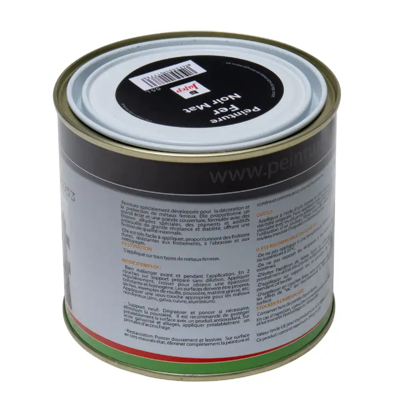 Peinture fer antirouille noir mat Jafep