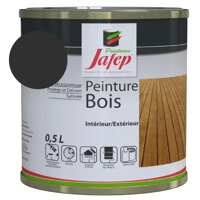 Peinture bois gris anthracite Jafep