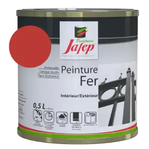 Peinture fer antirouille rouge vif Jafep