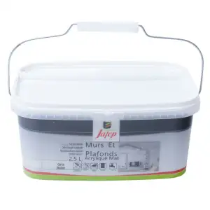 Peinture mur et plafond acrylique mat gris acier (2,5L) Jafep